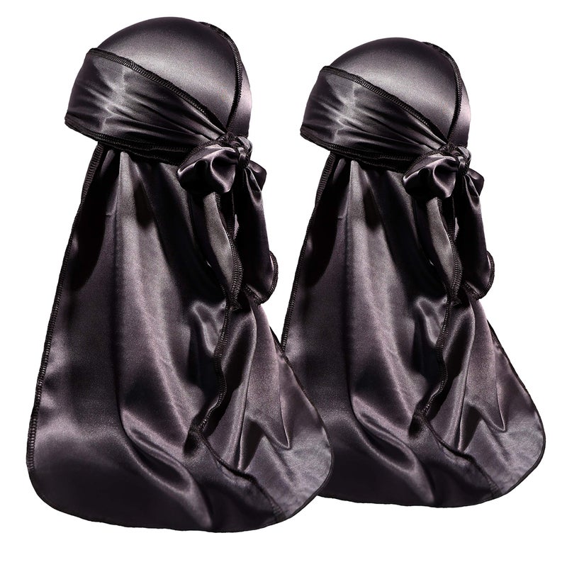 ForceWave 2 PCS Silky Satin Baby Durags for Boys Girls Infant - Image 1